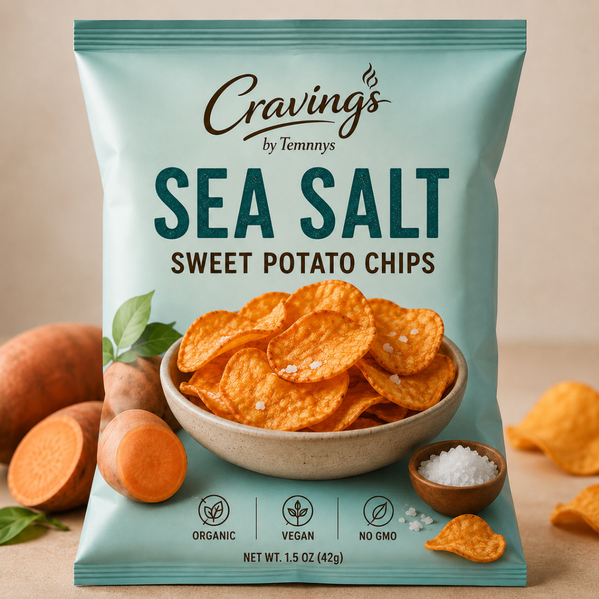 Sea Salt Sweet Potato Chips bag